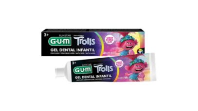 GUM lança gel dental para a linha Trolls