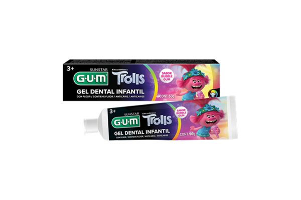 GUM lança gel dental para a linha Trolls