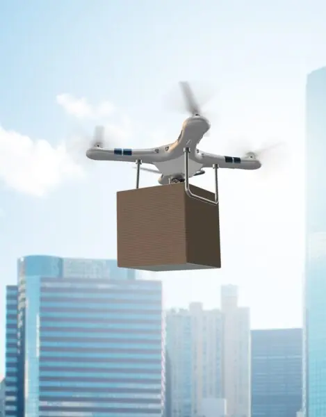 Various modern delivery methods with rockets and drone Walgreens fará entregar por drone