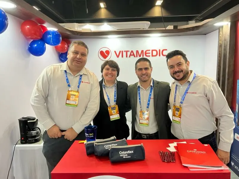 Diretamente de Anápolis para o Abrafarma Future Trends, Thiago Rodrigues, Gabriela Neder, Darlan Ben-Hun e Osmar Cardillo, da Vitamedic
