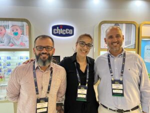 A meta da Chicco é crescer ainda mais no varejo farma em 2023. Aqui a equipe: Marcelo Oliveira, Hajla H. Halidar e Maicon F. Veske.