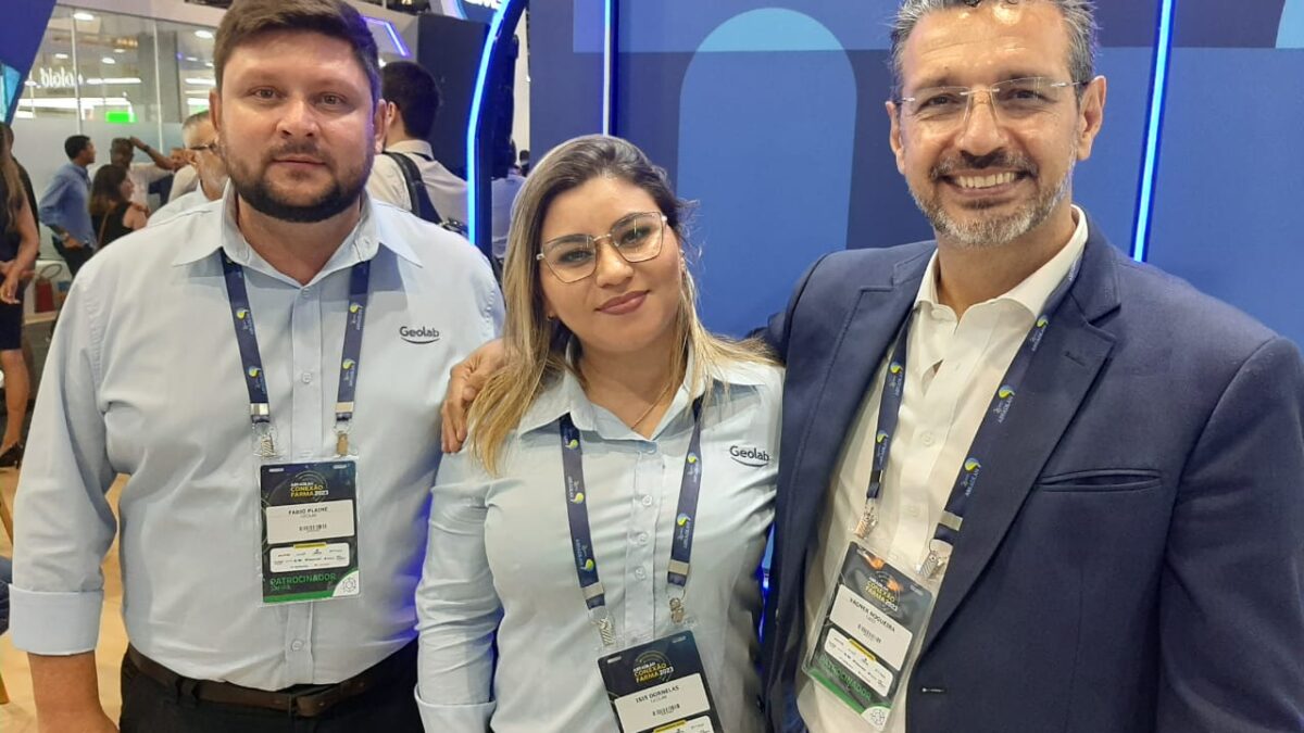 Equipe do Grupo Geolab: Fabio Plaine, Isis Dornelas e Vagner Nogueira (diretor da Gbio, divisão da farmacêutica focada em saúde ocular)