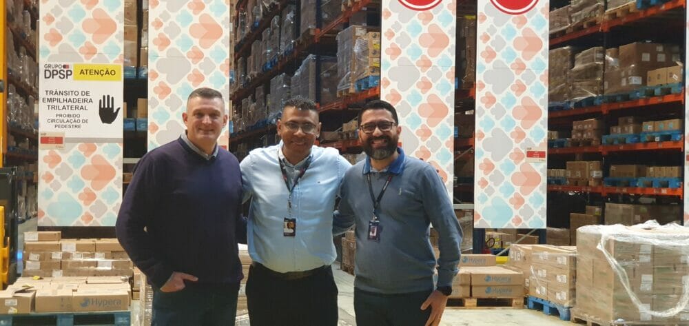 Alexander Torres, gerente executivo de Logística; Fernando Castro, diretor de Logística, Supply Chain e Transporte; e Paulo Lima, gerente operacional