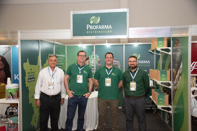 Fernando Campos parceiro da industria e trio da Profarma formado por Ricardo Ganacin Rafael Fernandes e Paulo Kohler