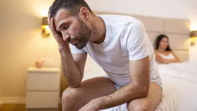 Imagem de homem após disfunção erétil