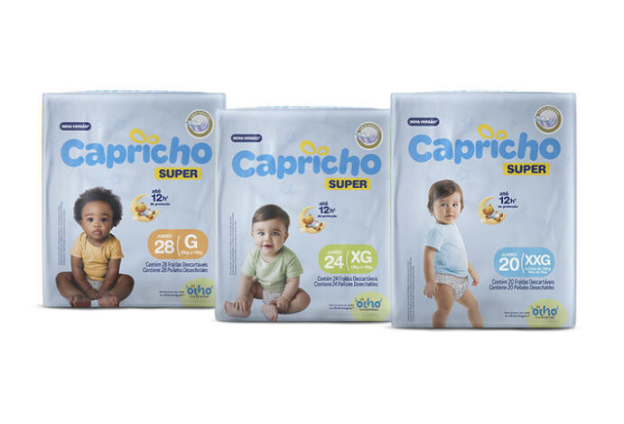 Linha de fraldas infantis