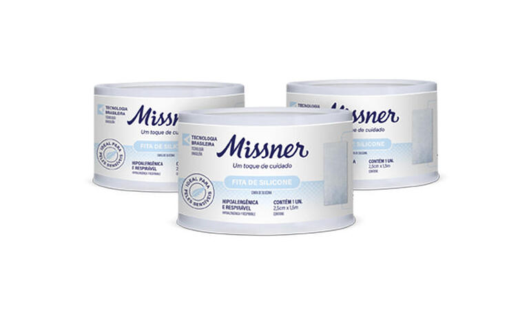 Missner inova com fita de silicone hipoalérgica