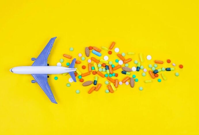 Transporte aéreo de medicamentos