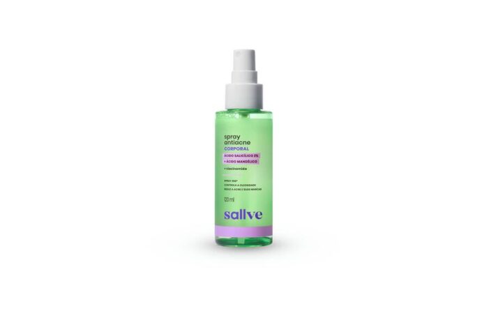 SALLVE, Spray Antiacne Corporal, linha antiacne