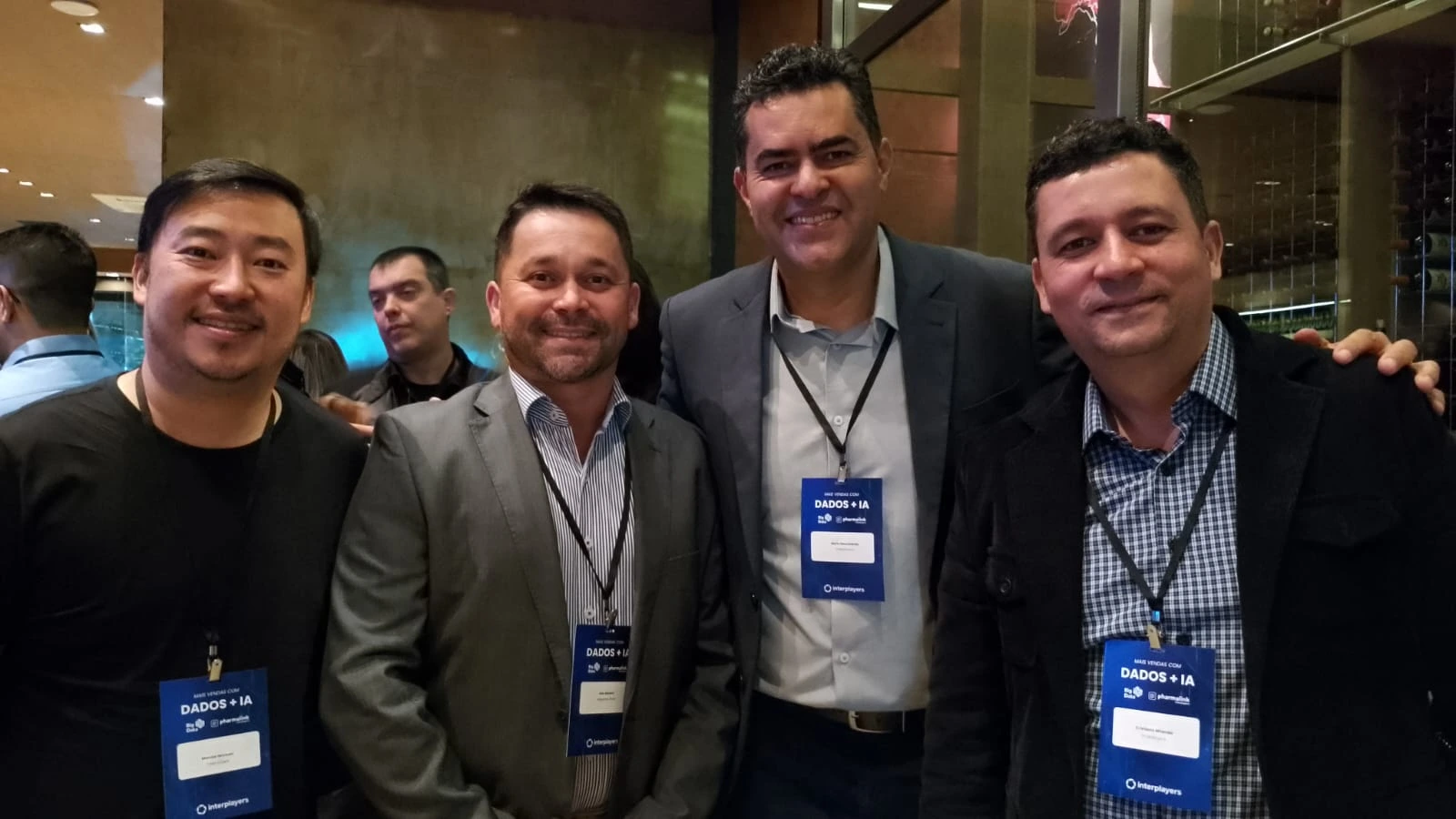 Marcos Hayashi (Interplayers), Alex Moreira (Megalabs Brasil), Mario Nascimento (Interplayers) e Cristiano Miranda (Interplayers)