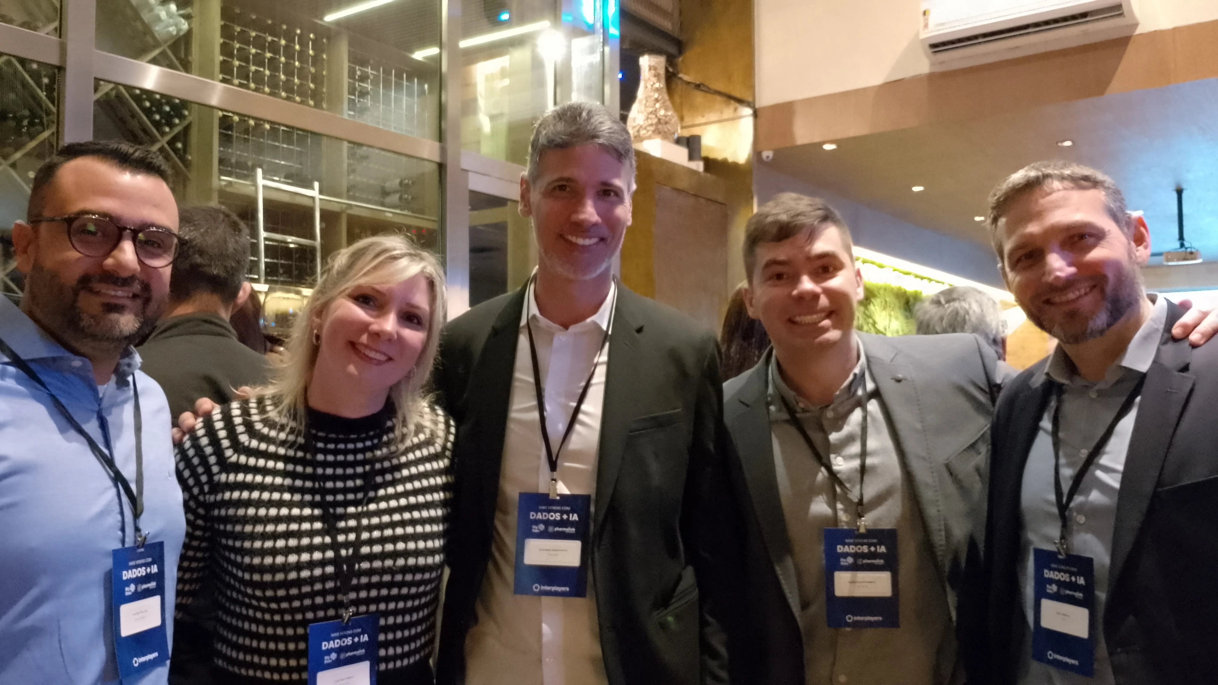 Rodrigo Ferreira (Interlayers); Tatiana Lorenzo, Cristiano Nascimento e Guilherme Pasquero (Danone); e Tales Godoy (ECS)