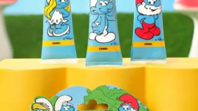 Carmed Smurfs linha de produtos edição