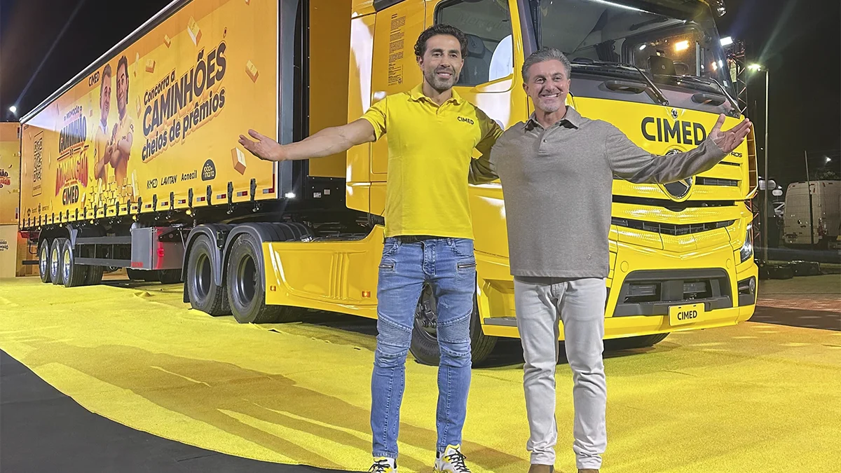 Caminhão do Domingão, campanha da Cimed, Cimed, indústria farmacêutica