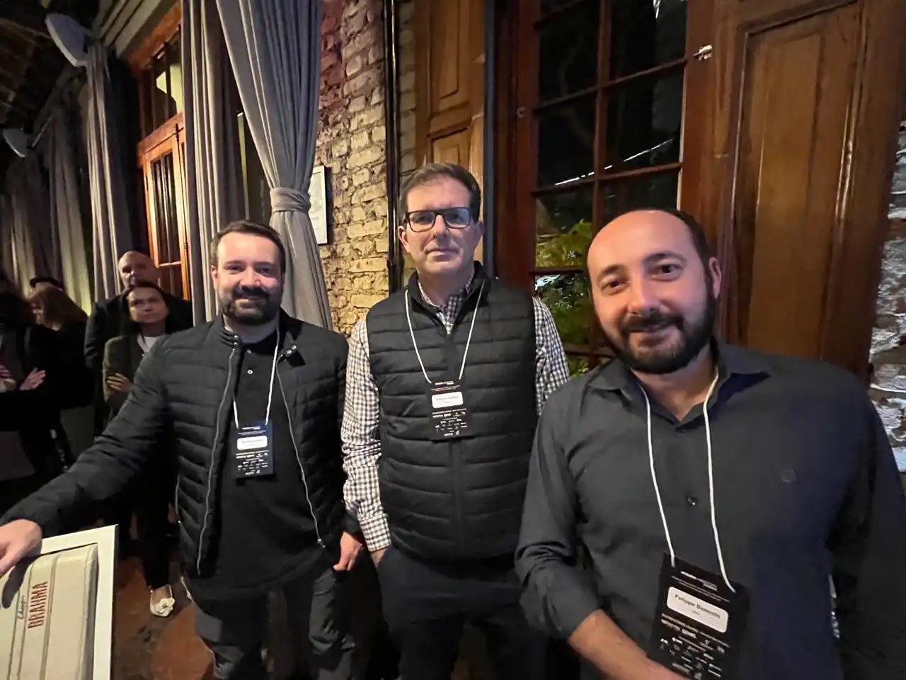 Atentos às apresentações estavam Rodrigo Caldas (Chiesi), Adriano Caldas (Biolab) e Felippe Boscolo (BPS)