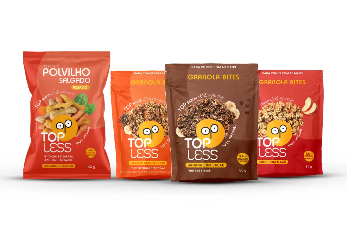 Top No Less Top Less aposta no apelo dos snacks naturais