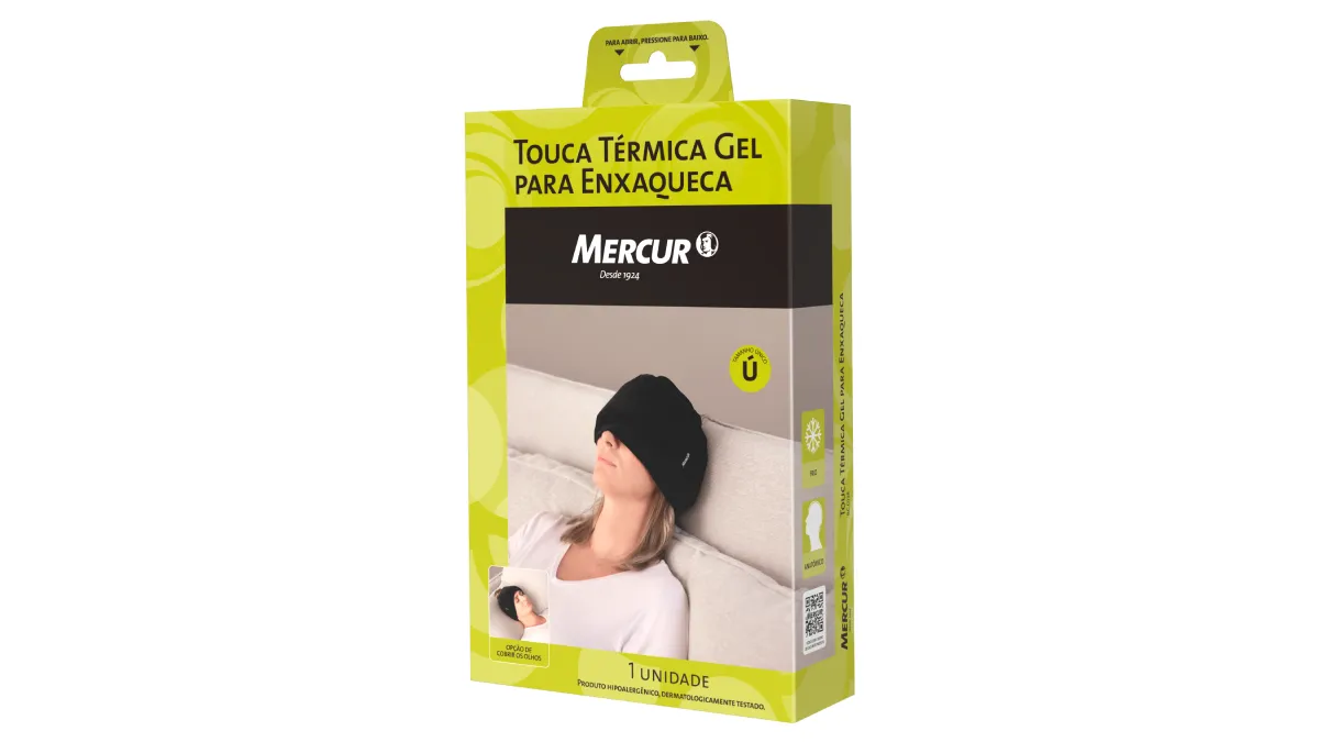 Touca térmica gel para enxaqueca foi concebida com apoio de especialistas e pacientes