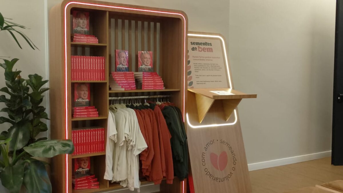 Espaço conta com uma lojinha do Projeto Sementes do Bem