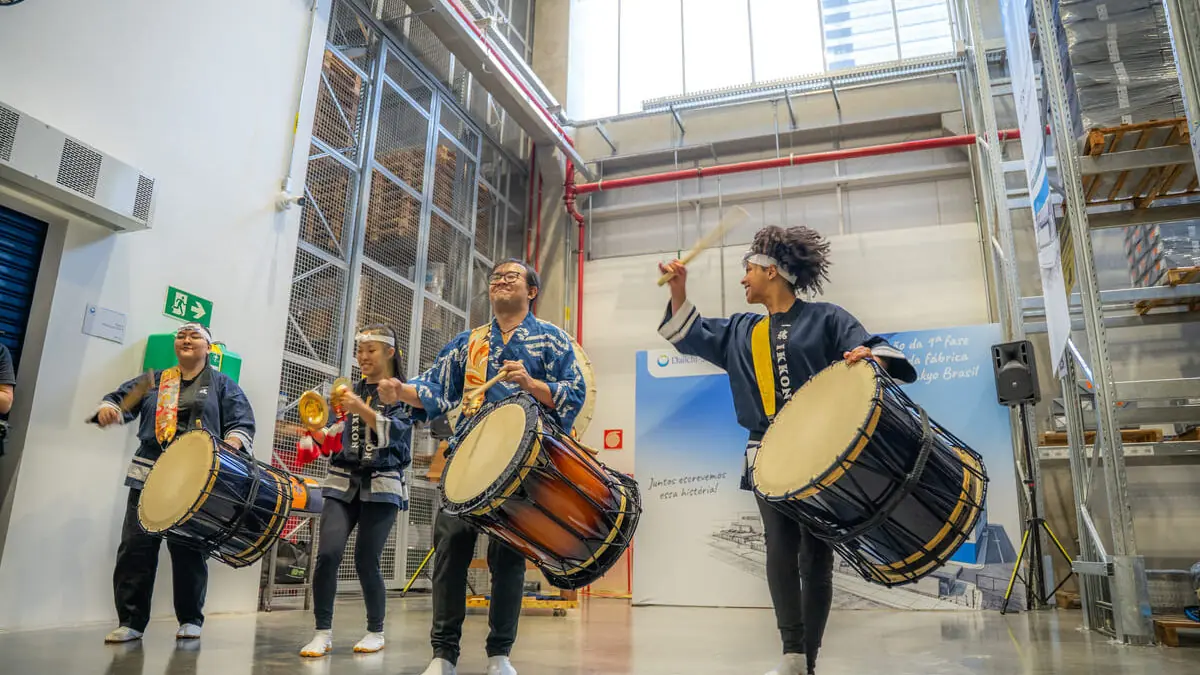 Cerimônia de inauguração contou com uma apresentação de Taiko, tradicional celebração japonesa Foto -Felipe Murgas – Divulgação
