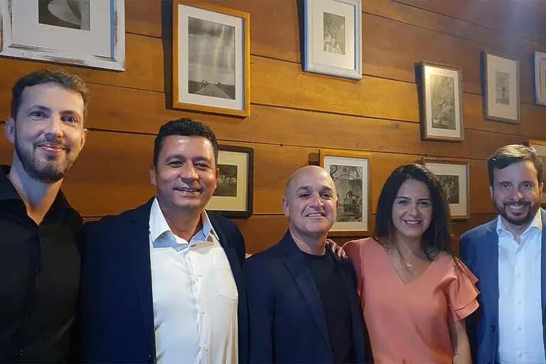 Paulo Wilges, Cristiano Miranda, Rodrigo Galesi, Bruna Silvestro e Oscar Basto Jr.: time que irá liderar gestão de novas soluções (Foto: Ana Claudia Nagao/ Panorama Farmacêutico)