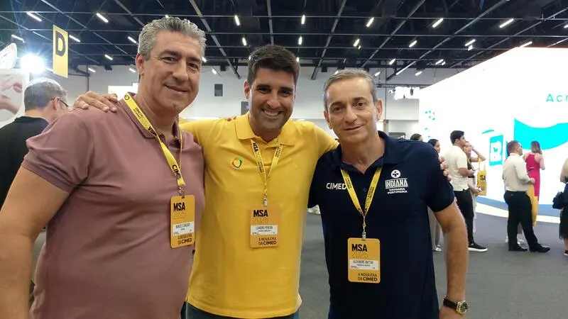 Bate papo entre redes – Marcelo Cancado Drogal Leandro Pereira A Nossa Drogaria e Alexandre Mattar Indiana I Foto Ana Claudia Nagao