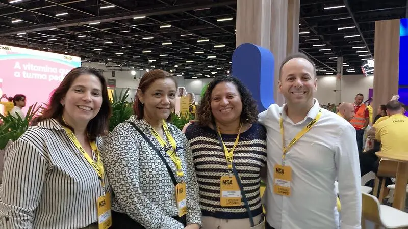 Equipe Abrafarma a postos Camilla Castro Sandra Lima Tais Silva e Rodrigo Miranda I Foto Ana Claudia Nagao